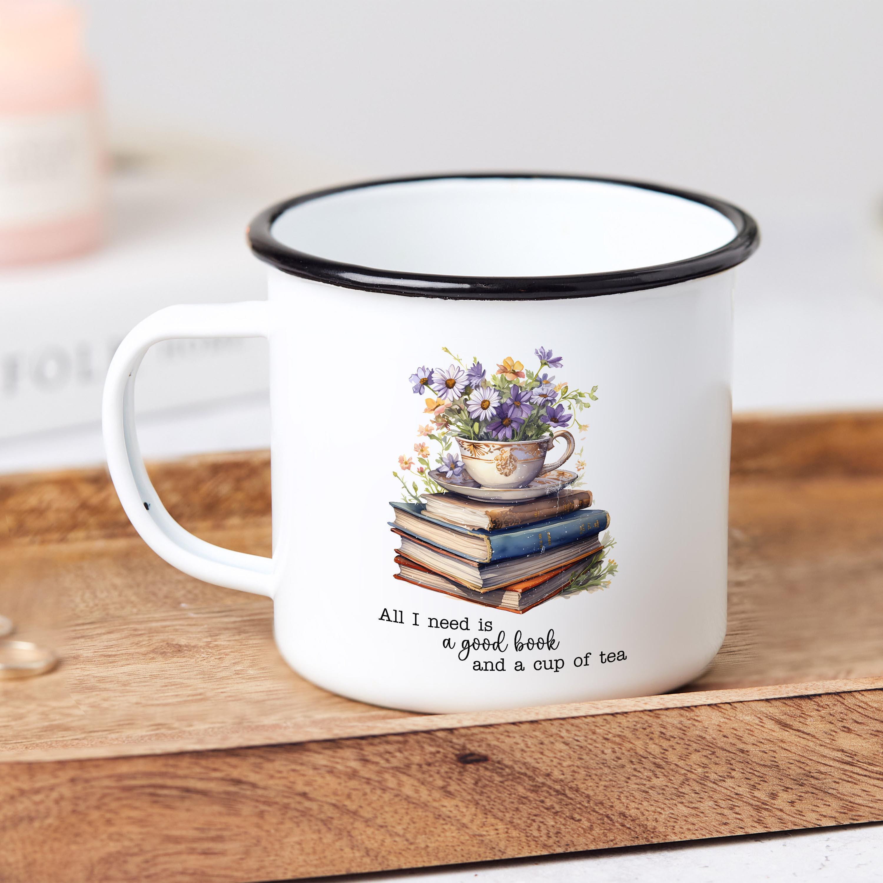 Gift for Book and Tea Lover, All I Need is a Good Book and a Cup of Tea,  Floral Book Mug, Reading Mug, Librarian Mug,teacher Gift for Her - Etsy