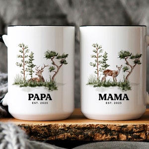 Mama & Papa Mugs, New parent gift, Matching Mom Dad mugs, Baby Shower Gift, Mom mug, Personalized gifts for mom/Dad, First time father gift