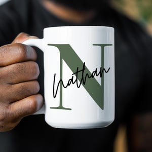 Name Mug, Personalized Name Mug, Mug for Him, Monogram Mug for Men, Custom Name Mug, Name Mug for Men, Initial Mug, Mens Name Cup