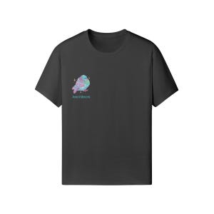 Born Iridescent Pigeon T-shirt, Bird Lover Gift, Artist Designed Pigeon Tee, Whimsical Urban Bird Art, Oversized Back Print T-shirt image 3