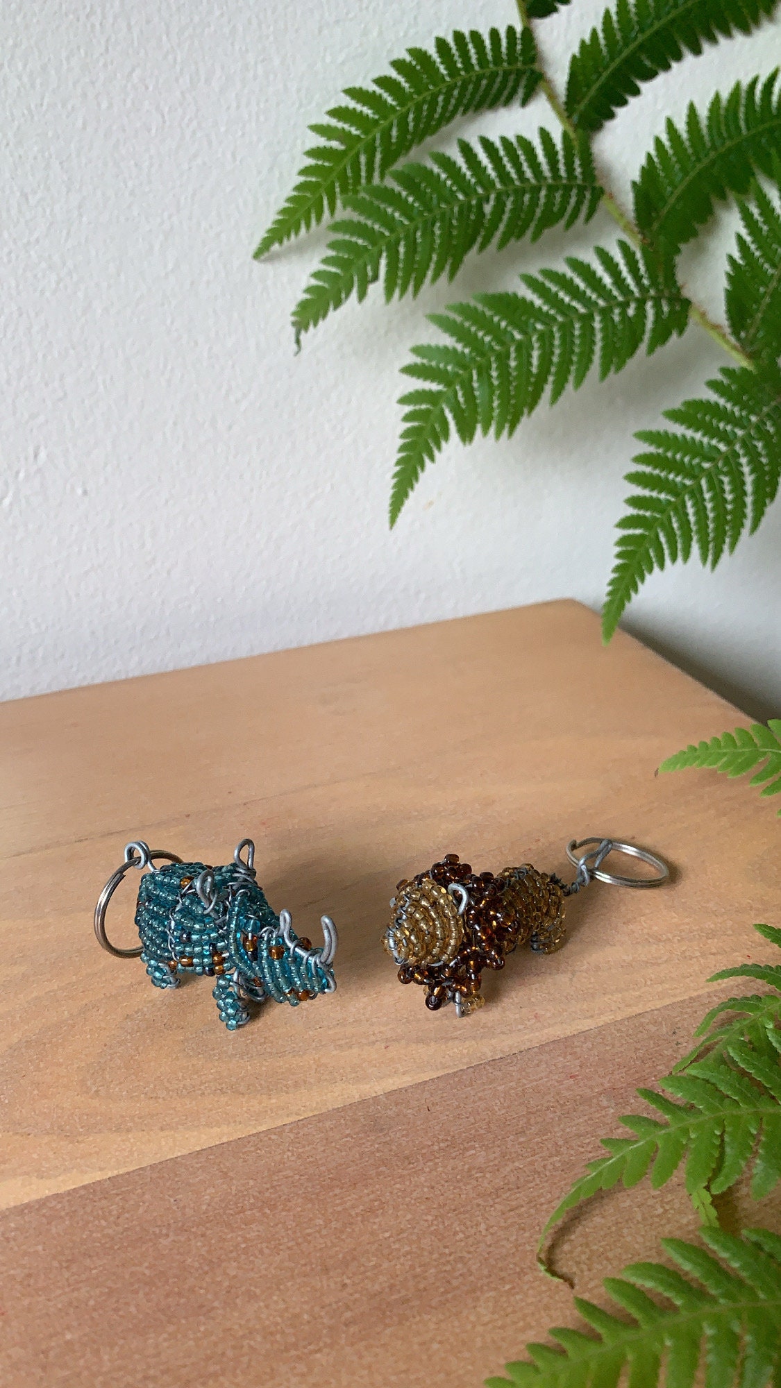 African Beaded Animals Key Chains - Etsy