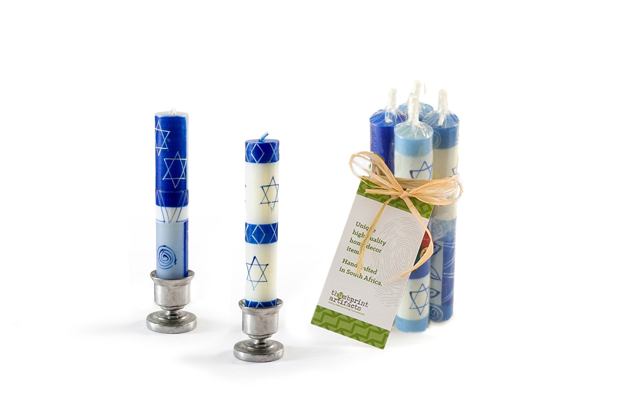Star of David Shabbat Candles - 4 pack
