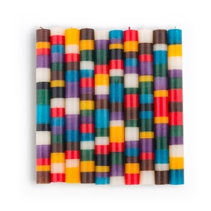 Memphis Stripe Candles