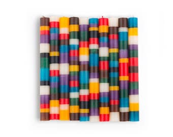 Memphis Stripe Candles