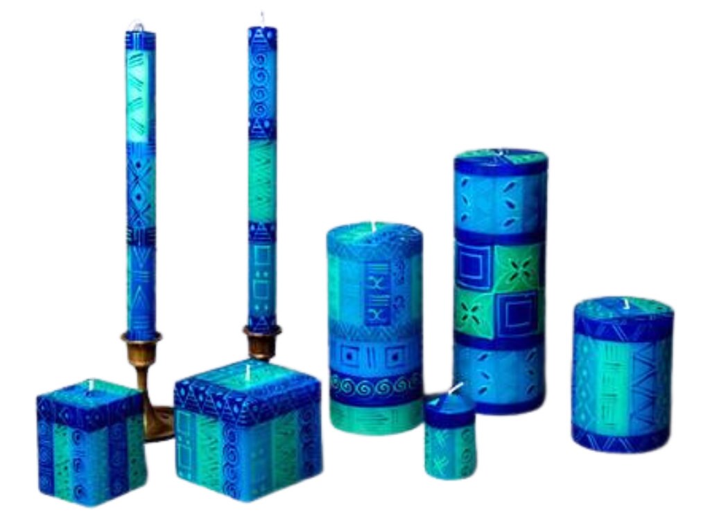 Blue & Green Candles Etsy