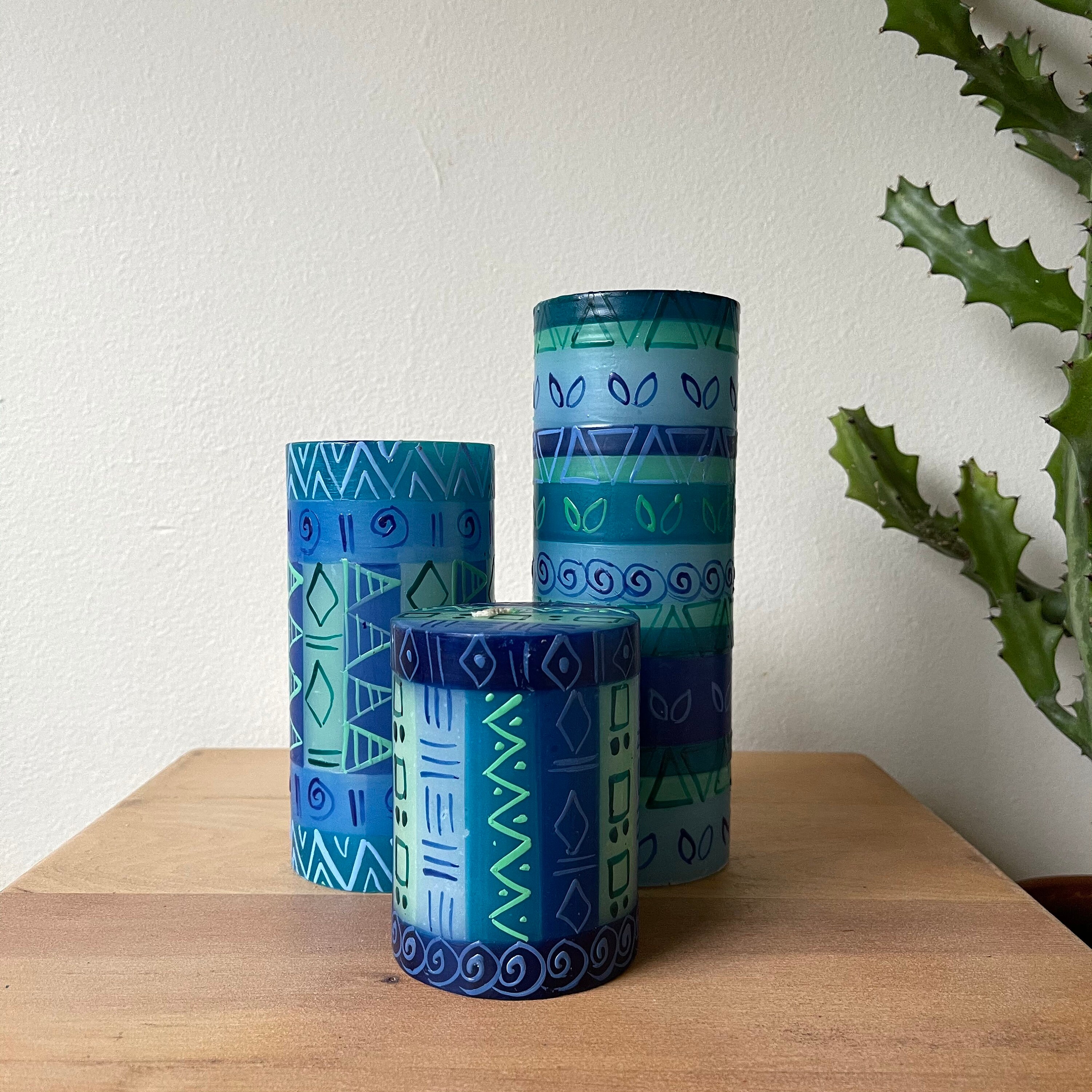 Blue & Green Candles Etsy