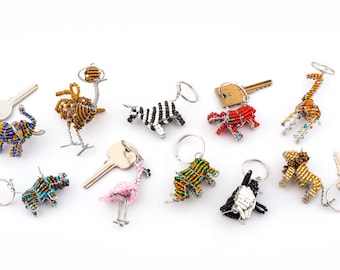 African Beaded Animals - Key Chains