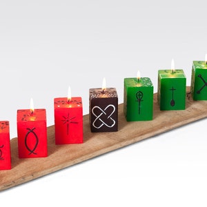 Kwanzaa Cube Candle Set - 7