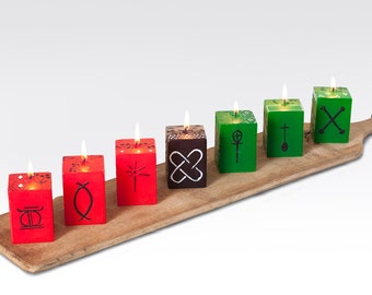 Kwanzaa Cube Candle Set - 7