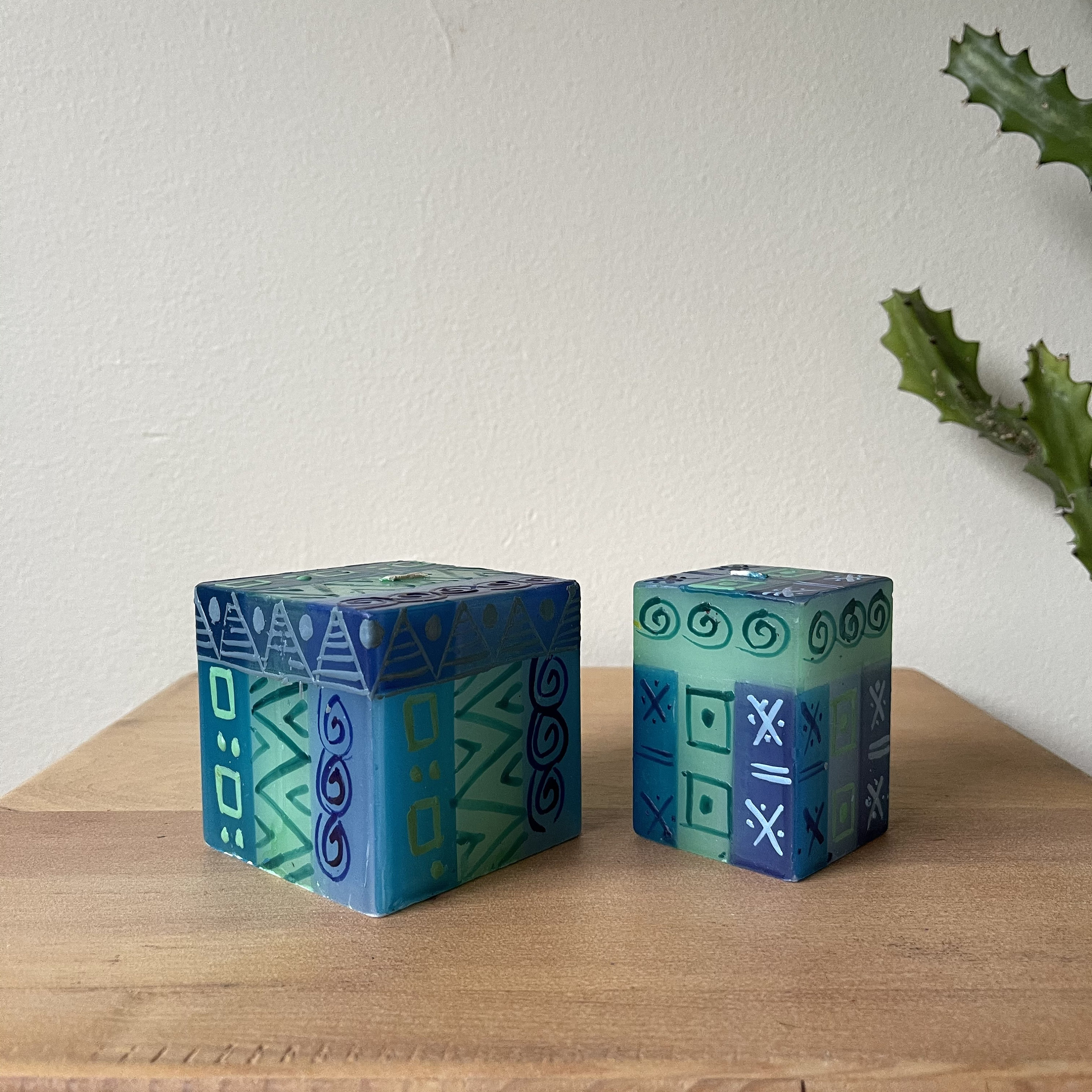 Blue & Green Candles Etsy