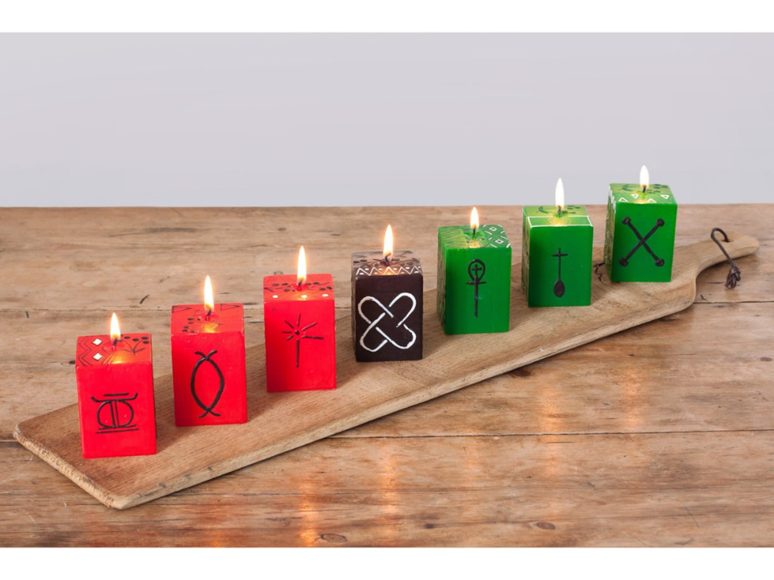 Kwanzaa Cube Candle Set 7 Etsy