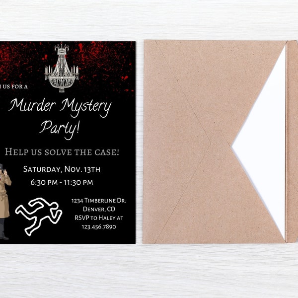 Murder Mystery Invitation - Etsy