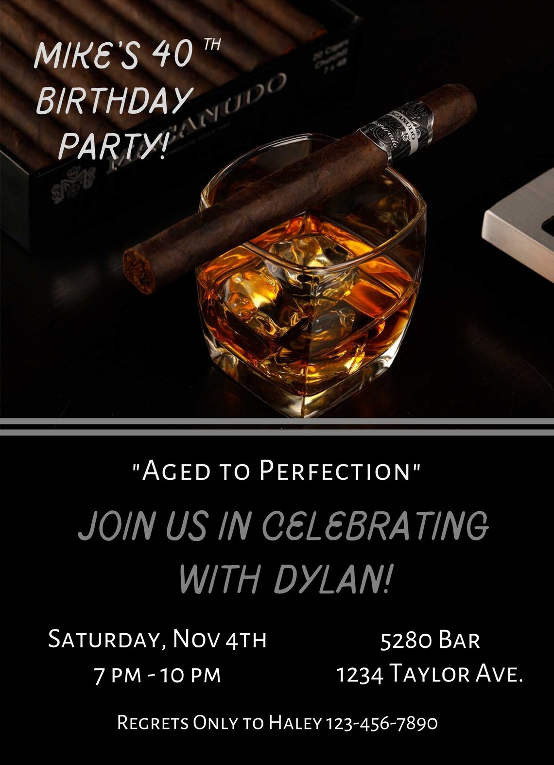 Adult Liquor Birthday Invitation, Scotch, Men Invitation, Whiskey, 30th