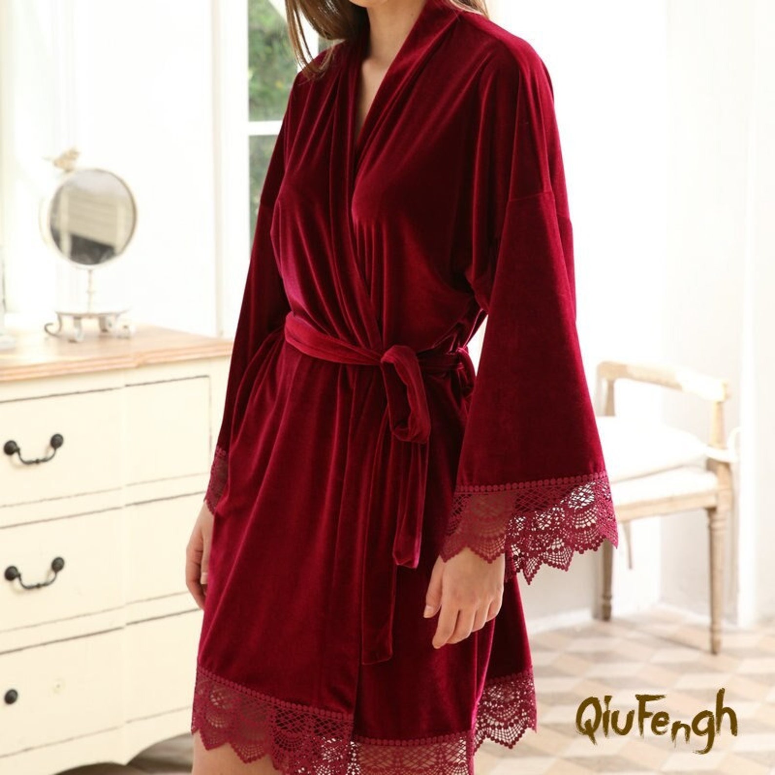 Velvet Women Sexy Robe Warm Winter Bathrobe For Women Smooth Etsy