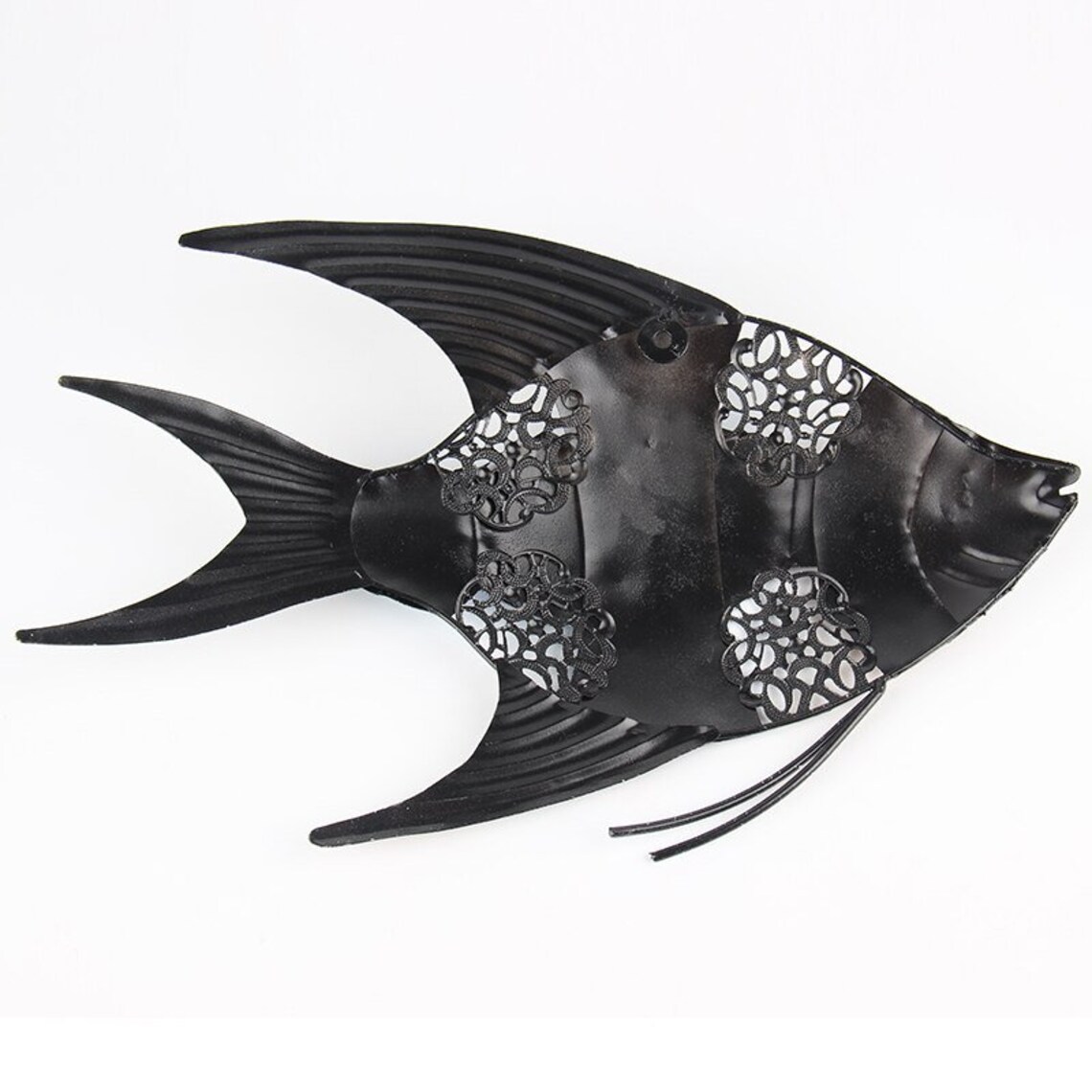 Blue Metal Fish Wall Decor Garden Ornaments Outdoor Pond Etsy