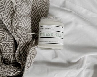 Stress Killer | Scented Soy Candle | Wood Wick | Gifts For Mom | Gifts For Her