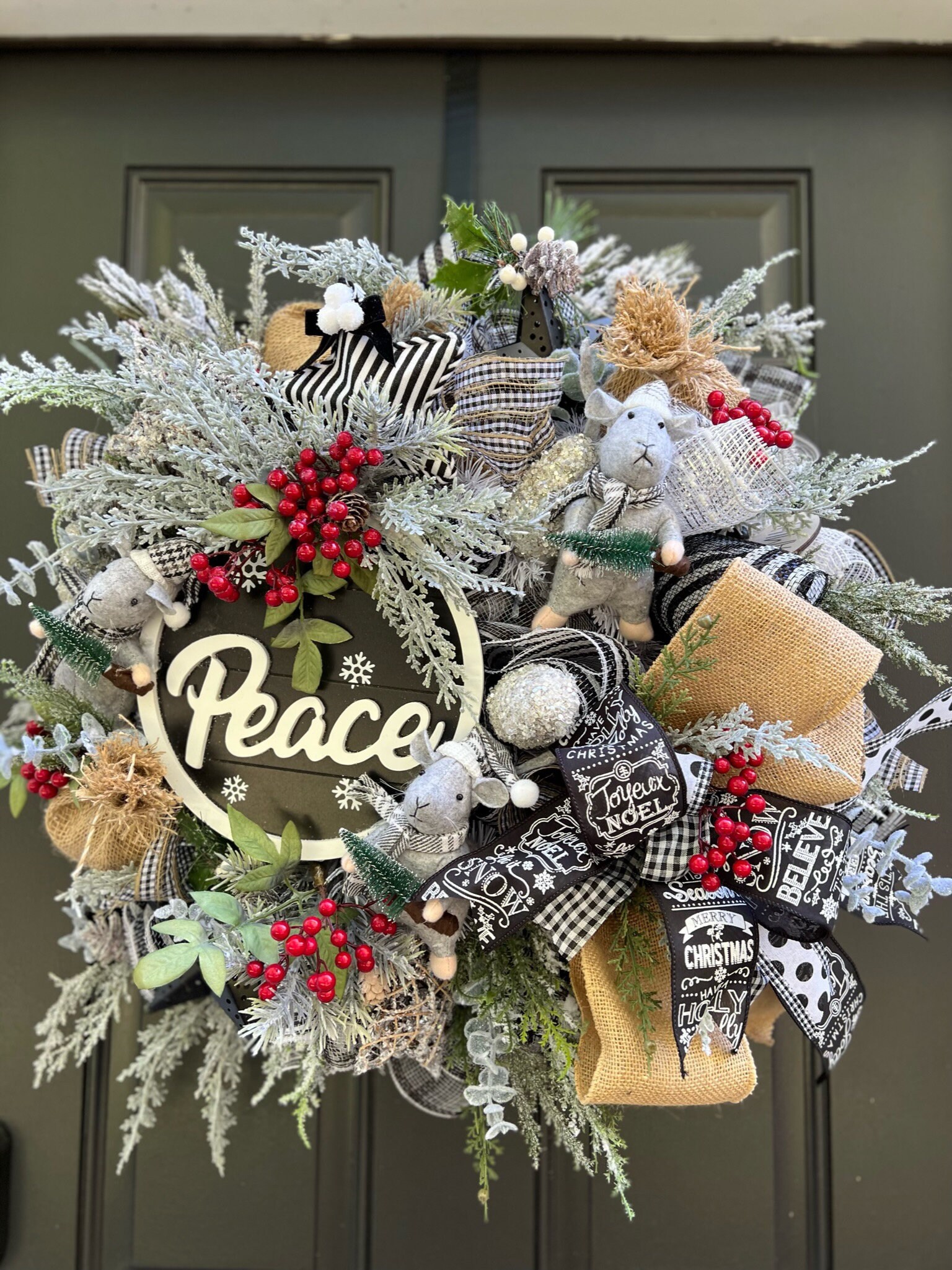 Elegant Christmas Wreath for Front Door, Religious Christmas Wreath, Rustic  Christmas Swag, Rustic Glam Christmas Wreath, Christmas Angel 