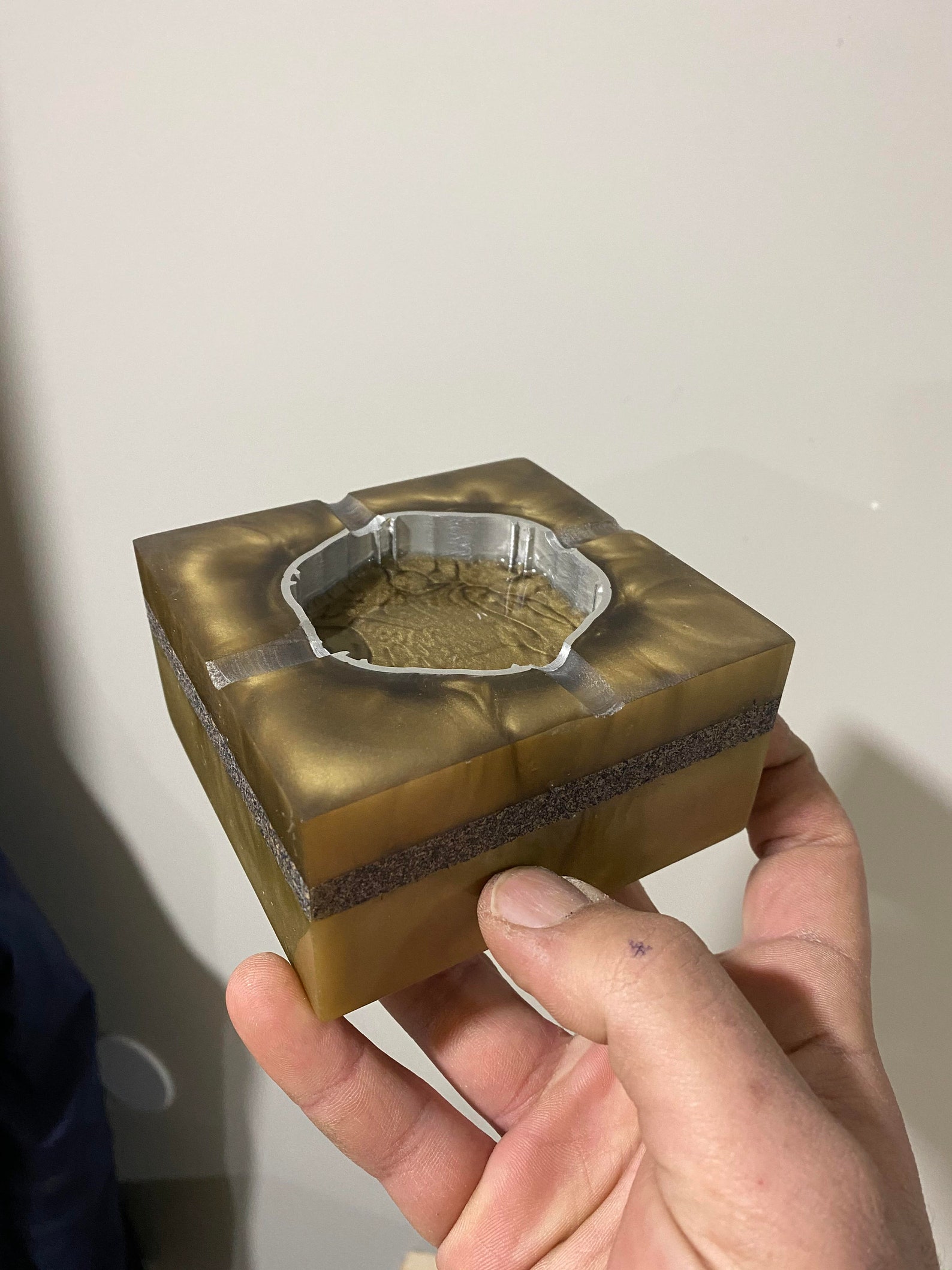 Crazy Cool Resin Ashtray handsanded & Handpolished Etsy