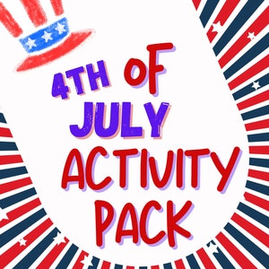 4 Games Pack for 4th of July Printable Games, Patriotic Fourth of July Games Independence Day Instant Download,
