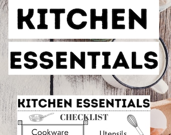 Lista de verificação de itens essenciais para a cozinha