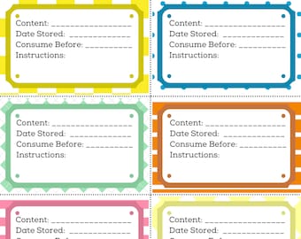 Etiquetas para freezer imprimíveis | Imprima etiquetas para freezer em casa | PDF | Download Digital