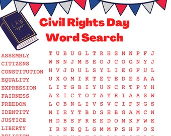 National Civil Rights Day Word Search