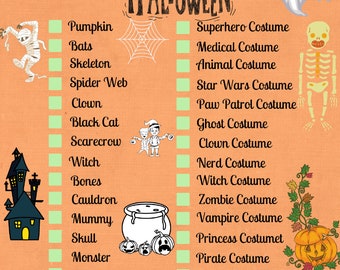Caça ao tesouro para impressão de Halloween