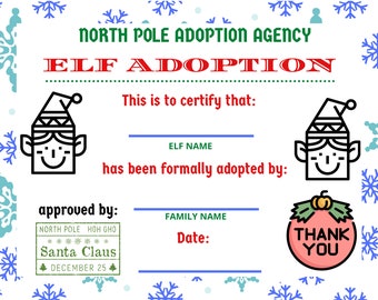 Certificado de Adoção de Elfo