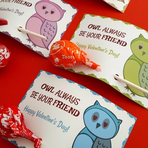 Uil Wees altijd je vriend Afdrukbare Valentijnsdagkaart