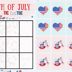 4th of July Tic Tac Toe