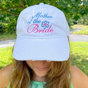 Mother of the Bride Embroidered White Hat