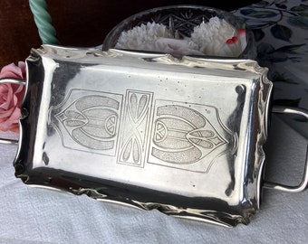 Antique WMF chrome plated tray, export ware circa 1910s