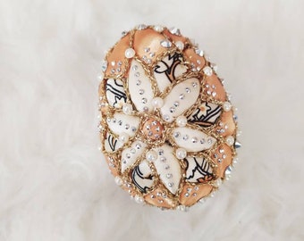 Kimekomi Handmade Egg, Handmade decorations, gift for her, gift for him,sparkly, unique, home decor