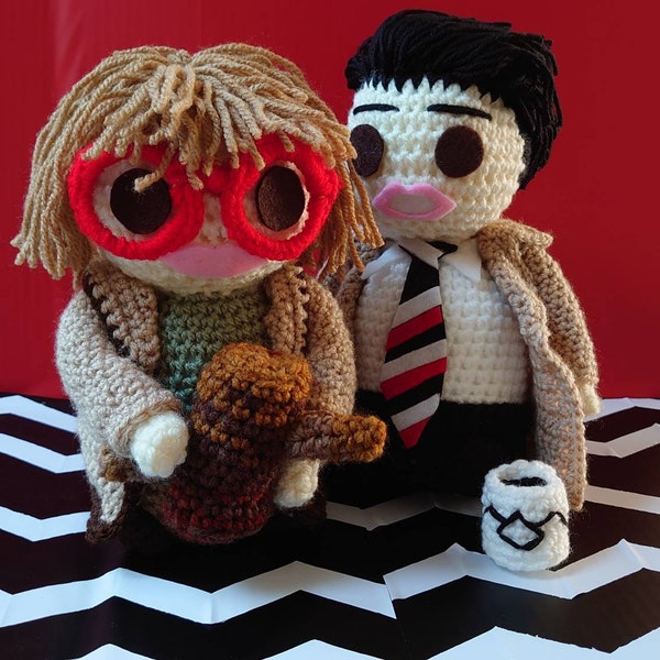 Twin Peaks inspired Agent Cooper collectors crochet doll..."You know, this is—excuse me—a damn fine cup of coffee!”