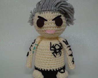 Henry Rollins inspired crochet art doll.