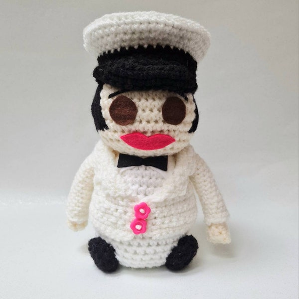 The Egg Man inspired crochet art doll, from the John Waters film 'Pink Flamingos'...