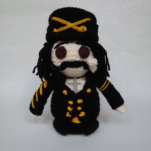 Lemmy inspired crochet art doll...Motorhead!!!!