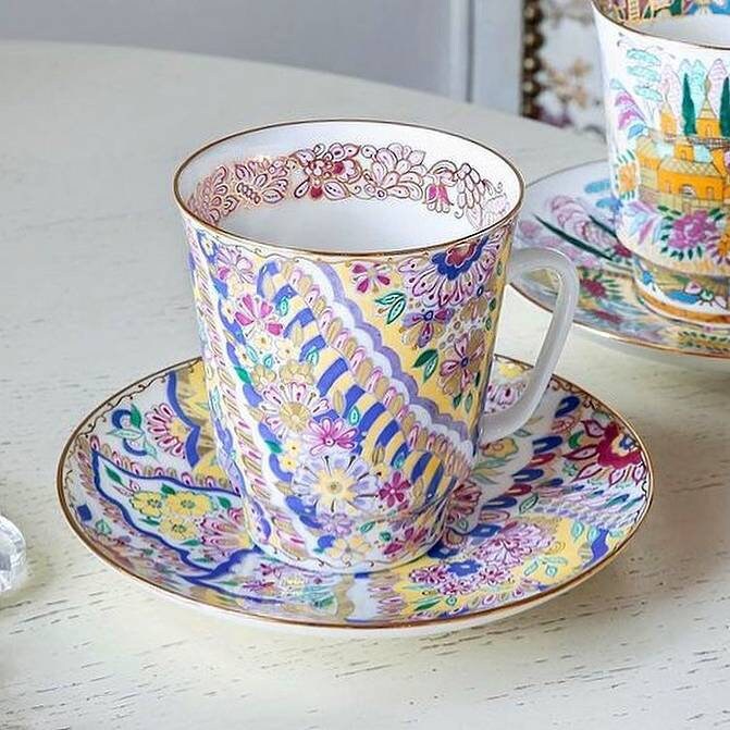 Russian Porcelain Coffee Cup & Saucer. Exclusive Crockery. Etsy