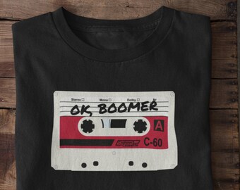 OK Boomer Cassette Mixtape Baby Boomer Generational Quote Humor Short-Sleeve Unisex T-Shirt
