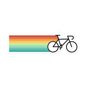 Appassionato di ciclismo Mountain Bike Vita all'aria aperta Adesivi in vinile arcobaleno retrò vintage