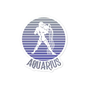 vintage Aquarius Zodiac Symbol & Zodiac Constellation Astrological Sign Vinyl stickers