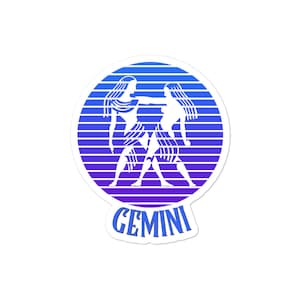 Vintage Gemini Zodiac Symbol & Zodiac Constellation Astrologisch Teken Vinyl stickers