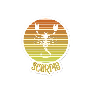 Vintage Leo Schorpioen Zodiac Symbol & Zodiac Constellation Astrologisch Teken Vinyl stickers
