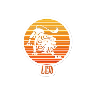 Vintage Leo Zodiac Symbol & Zodiac Constellation Astrologisch Teken Vinyl stickers
