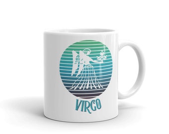 Virgo Vintage Zodiac Symbol & Zodiac Constellation Astrological Sign Ceramic mug