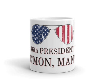 80th Birthday Gift President Joe Biden Mug Funny For him her Joe Biden Coffee Mug C'mon Man 80 Year Old Gag Gift for Men Women Come on man