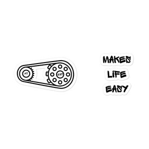 Makes Life Easy Funny BMX Freestyle Bicycle Racing & Generational Quote Humor Vinyl stickers