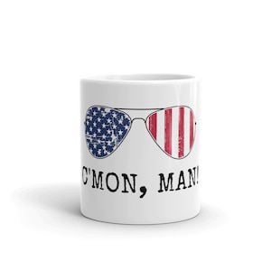 Joe Biden CMon Man Aviator Sunglasses Funny Political Humor Ceramic Mug