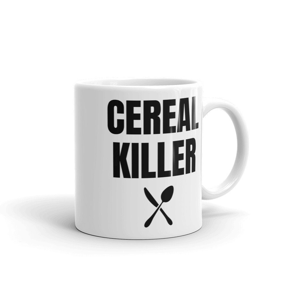 CEREAL KILLER Funny Play on Words Spoon and Knife Breakfast Humor