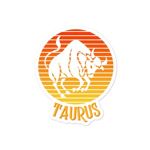 Vintage Taurus Zodiac Symbol & Zodiac Constellation Astrologisch Teken Vinyl stickers